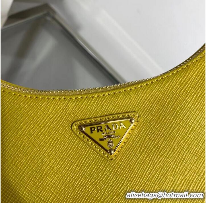 Cheapest Prada Small Saffiano leather shoulder bag 1BD330 yellow