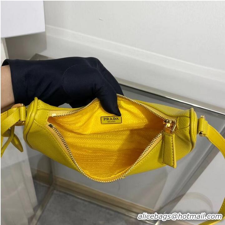 Cheapest Prada Small Saffiano leather shoulder bag 1BD330 yellow