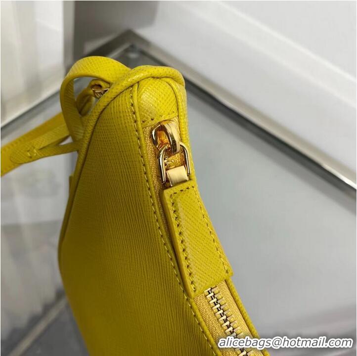 Cheapest Prada Small Saffiano leather shoulder bag 1BD330 yellow