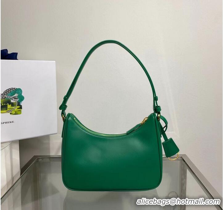 Luxury Discount Prada Small Saffiano leather shoulder bag 1BD330 green