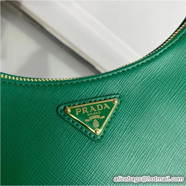 Luxury Discount Prada Small Saffiano leather shoulder bag 1BD330 green