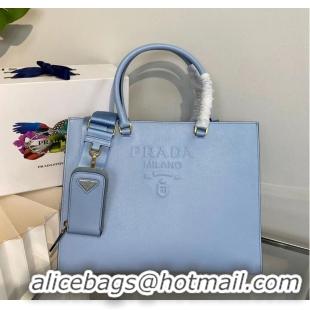 Pretty Style Prada Kristen Saffiano bag 1BD355 sky blue