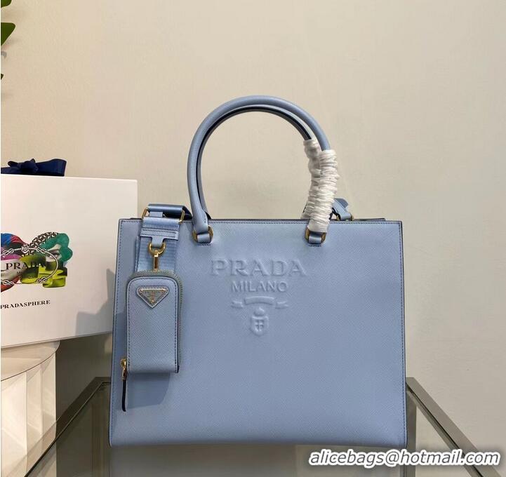 Pretty Style Prada Kristen Saffiano bag 1BD355 sky blue