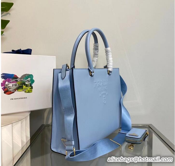 Pretty Style Prada Kristen Saffiano bag 1BD355 sky blue