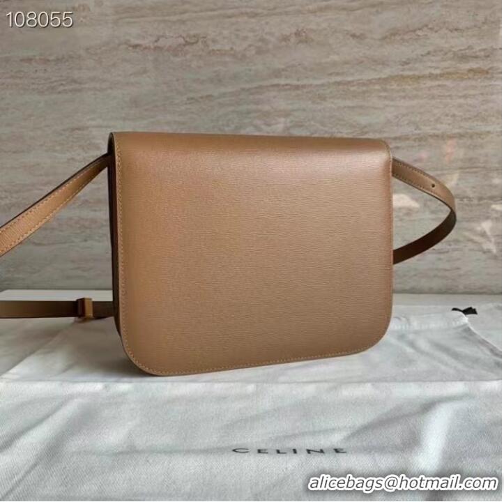 Top Quality Celine MEDIUM CLASSIC BAG IN NATURAL CALFSKIN 189173 Brown