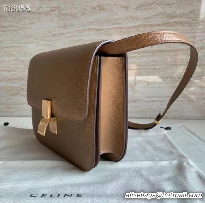 Top Quality Celine MEDIUM CLASSIC BAG IN NATURAL CALFSKIN 189173 Brown