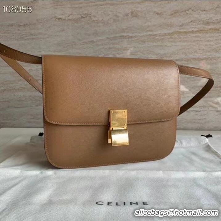 Top Quality Celine MEDIUM CLASSIC BAG IN NATURAL CALFSKIN 189173 Brown