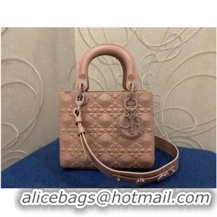 AAAAA Discount MEDIUM LADY DIOR BAG Cannage Calfskin C2813 pink