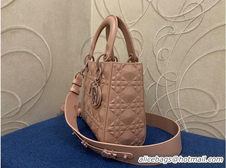 AAAAA Discount MEDIUM LADY DIOR BAG Cannage Calfskin C2813 pink