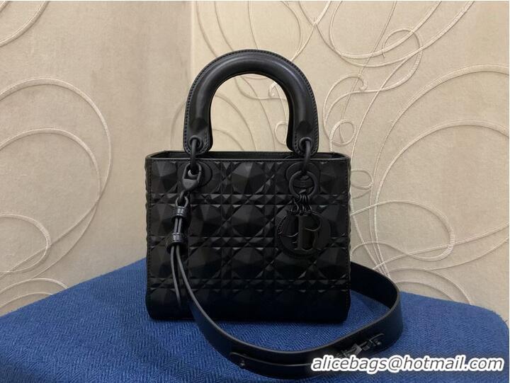 Original Cheap MEDIUM LADY DIOR BAG Cannage Calfskin C2813 black