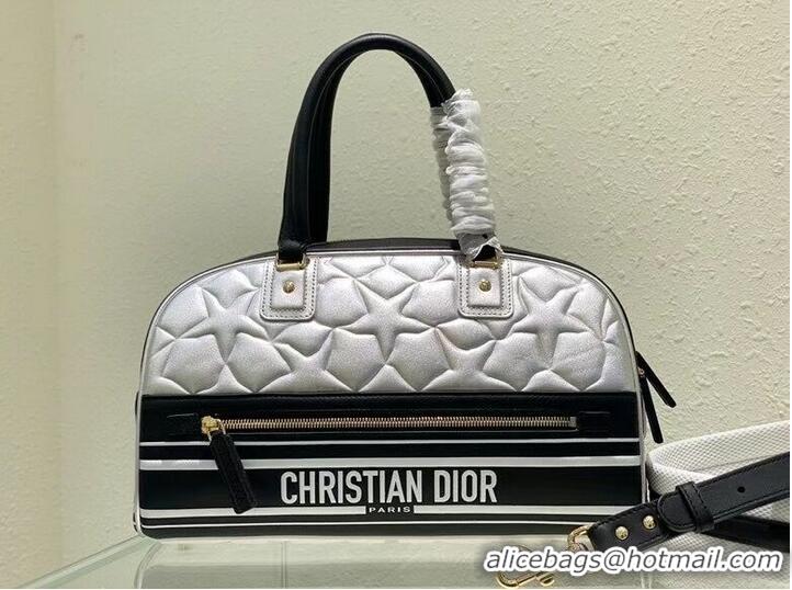 Luxury Cheap DIOR medium leather tote Bag C9189 silver