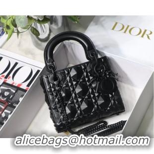 Famous Brand MEDIUM LADY DIOR BAG Cannage Calfskin M0566OE black