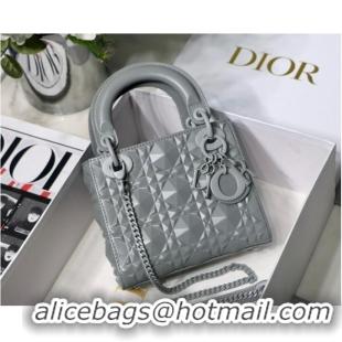 Luxurious Grade MEDIUM LADY DIOR BAG Cannage Calfskin M0566OE gray