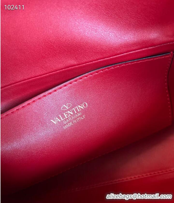 Fashion Discount VALENTINO GARAVANI Loco Calf leather bag V2028 red