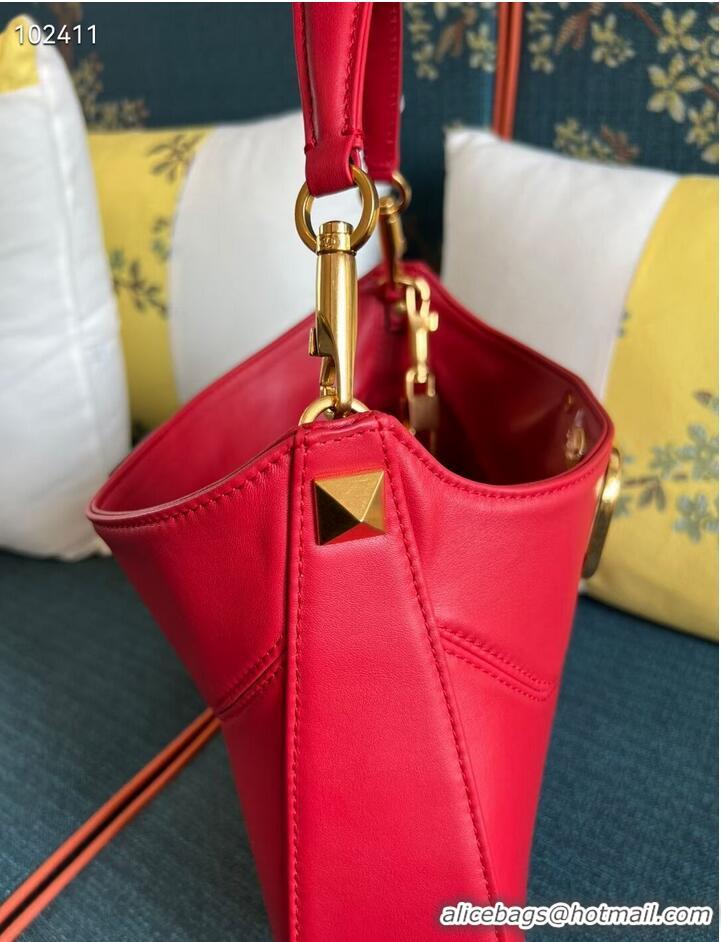 Fashion Discount VALENTINO GARAVANI Loco Calf leather bag V2028 red