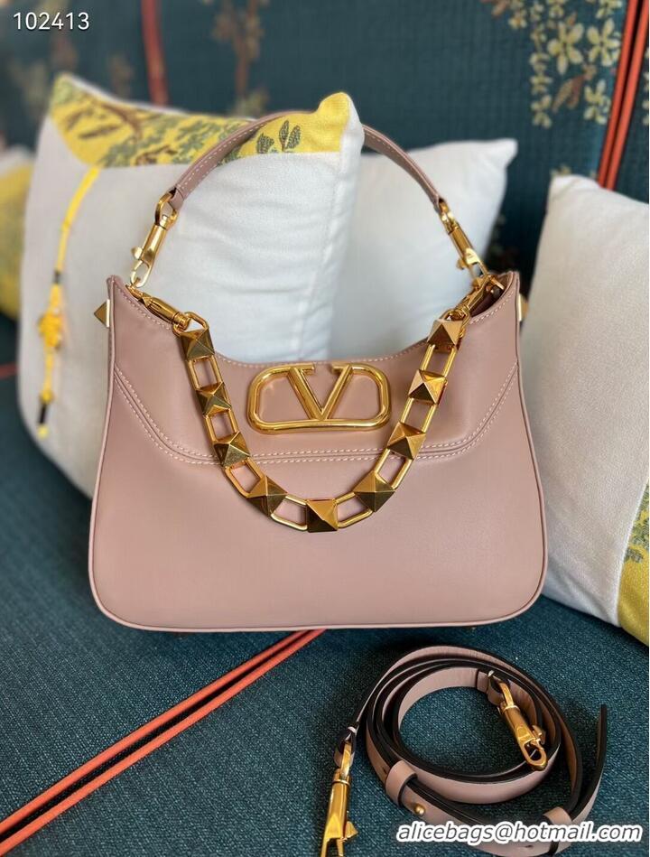 Cheapest VALENTINO GARAVANI Loco Calf leather bag V2028 pink