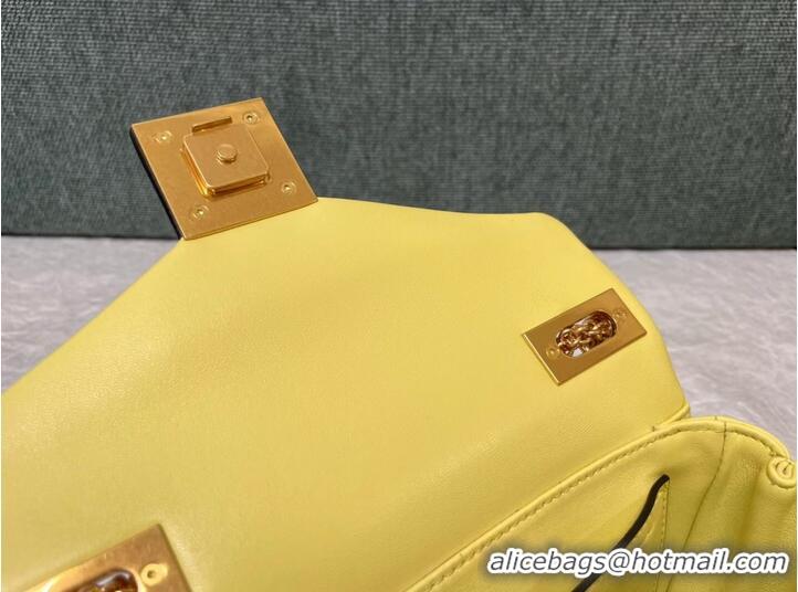 Promotional VALENTINO GARAVANI One Stud Sheepskin Shoulder Bag XW0B0K21 yellow