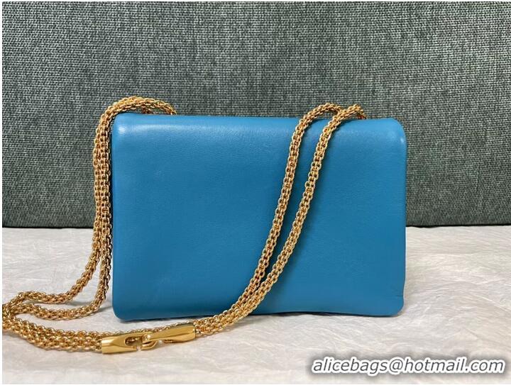 Top Grade VALENTINO GARAVANI One Stud Sheepskin Shoulder Bag XW0B0K21 blue