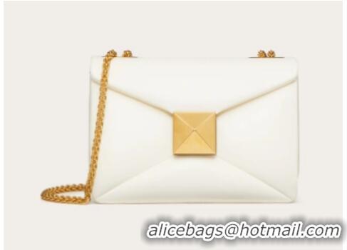 Buy Inexpensive VALENTINO GARAVANI One Stud Sheepskin Shoulder Bag XW0B0K21 white