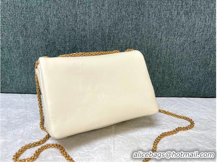 Buy Inexpensive VALENTINO GARAVANI One Stud Sheepskin Shoulder Bag XW0B0K21 white