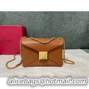 Wholesale VALENTINO GARAVANI One Stud Sheepskin Shoulder Bag XW0B0K21 Caramel