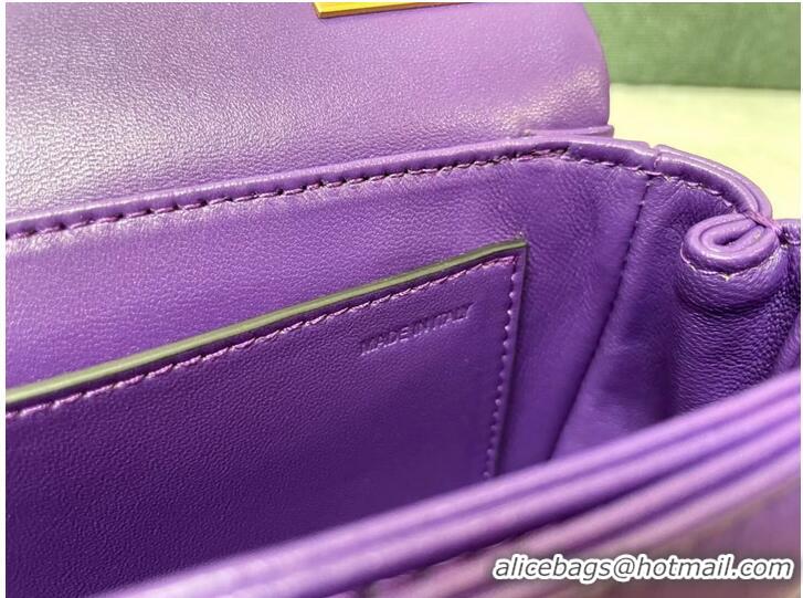 New Cheap VALENTINO GARAVANI One Stud Sheepskin Shoulder Bag XW0B0K21 purple