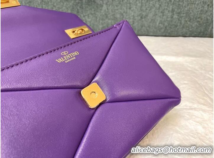 New Cheap VALENTINO GARAVANI One Stud Sheepskin Shoulder Bag XW0B0K21 purple