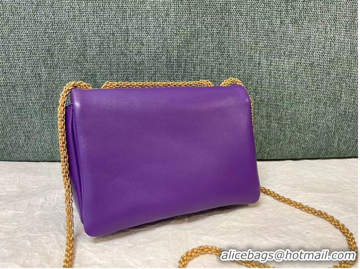 New Cheap VALENTINO GARAVANI One Stud Sheepskin Shoulder Bag XW0B0K21 purple