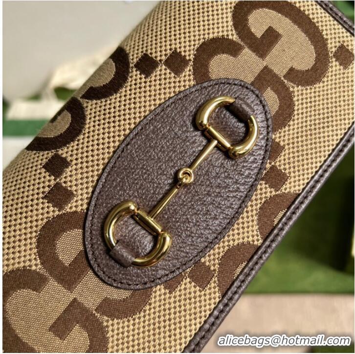 Affordable Price Gucci Horsebit 1955 wallet with chain 621892 brown