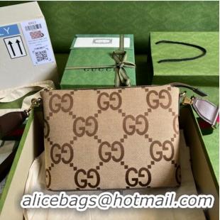 Shop Grade Gucci Jumbo GG shoulder bag 699130 brown