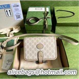 Youthful Gucci Mini shoulder bag with Interlocking G 671620 Beige