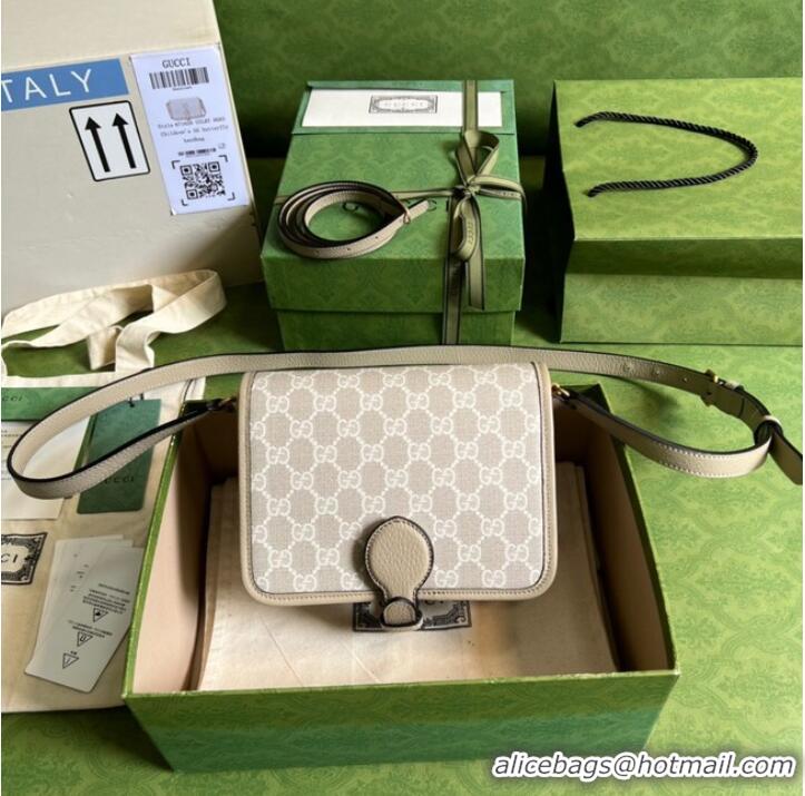 Youthful Gucci Mini shoulder bag with Interlocking G 671620 Beige