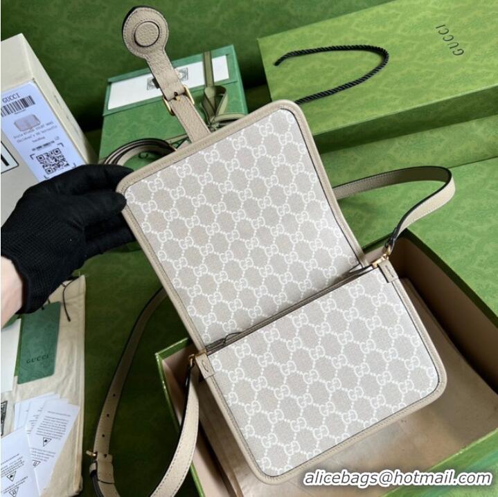 Youthful Gucci Mini shoulder bag with Interlocking G 671620 Beige