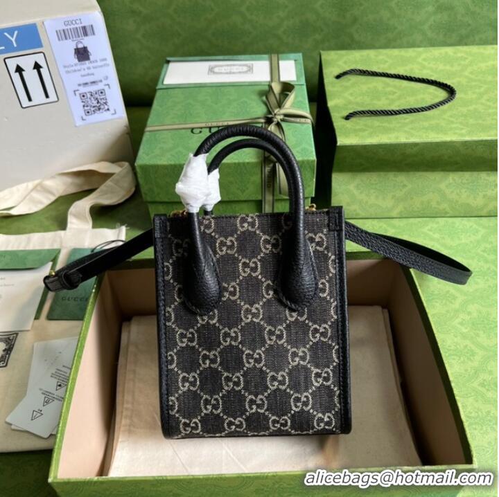 Super Quality Gucci Mini tote bag with Interlocking G 671623 black