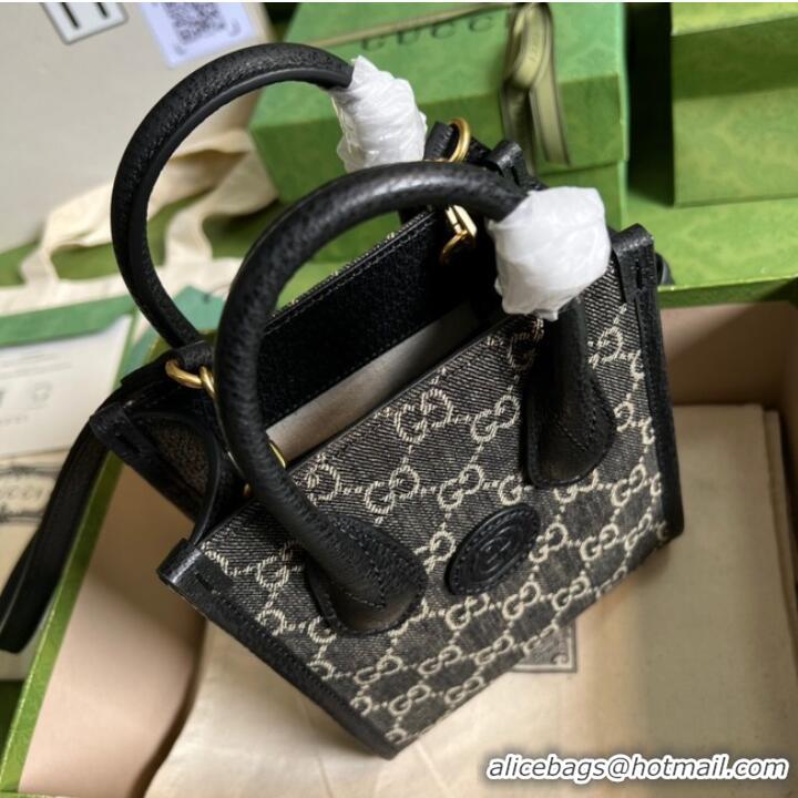 Super Quality Gucci Mini tote bag with Interlocking G 671623 black