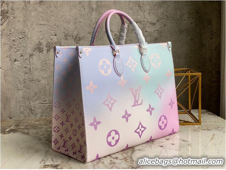 Well Crafted Louis Vuitton ONTHEGO GM Dip Dye Pastel M46076 Pink&Blue