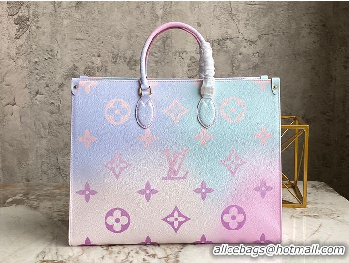 Well Crafted Louis Vuitton ONTHEGO GM Dip Dye Pastel M46076 Pink&Blue