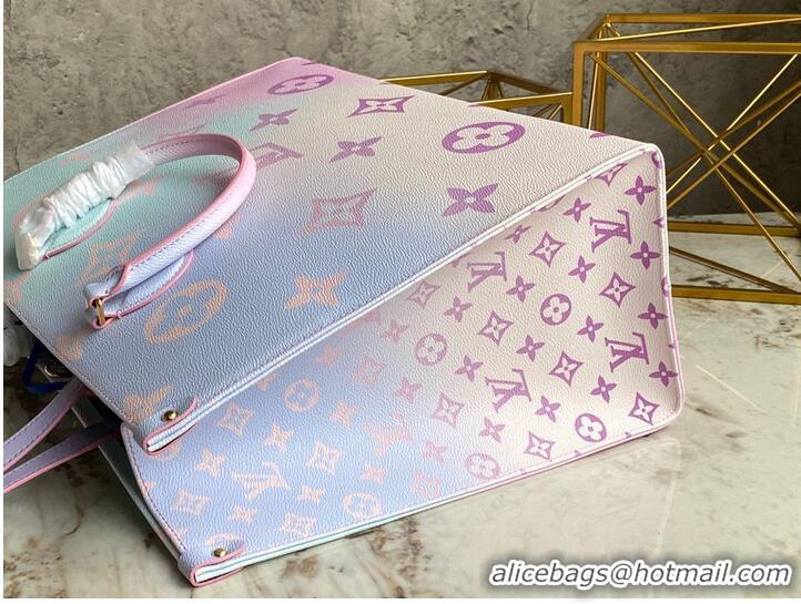 Well Crafted Louis Vuitton ONTHEGO GM Dip Dye Pastel M46076 Pink&Blue