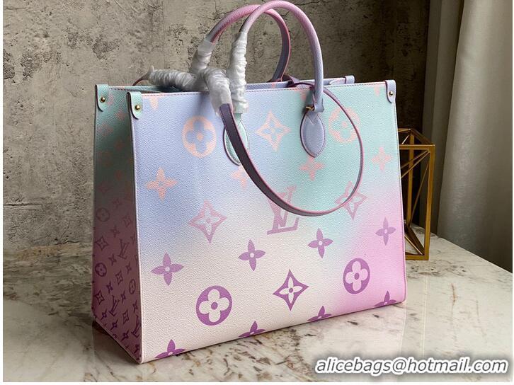 Well Crafted Louis Vuitton ONTHEGO GM Dip Dye Pastel M46076 Pink&Blue