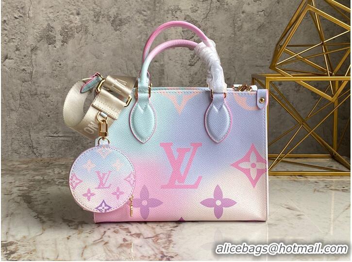 Luxury Discount Louis Vuitton ONTHEGO Dip Dye Pastel Small M59856 Pink&Blue