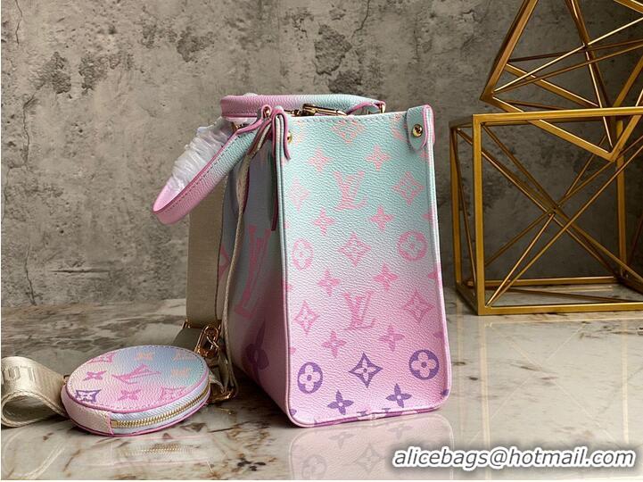 Luxury Discount Louis Vuitton ONTHEGO Dip Dye Pastel Small M59856 Pink&Blue