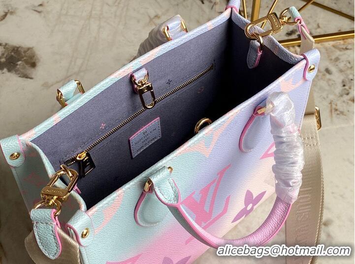 Luxury Discount Louis Vuitton ONTHEGO Dip Dye Pastel Small M59856 Pink&Blue