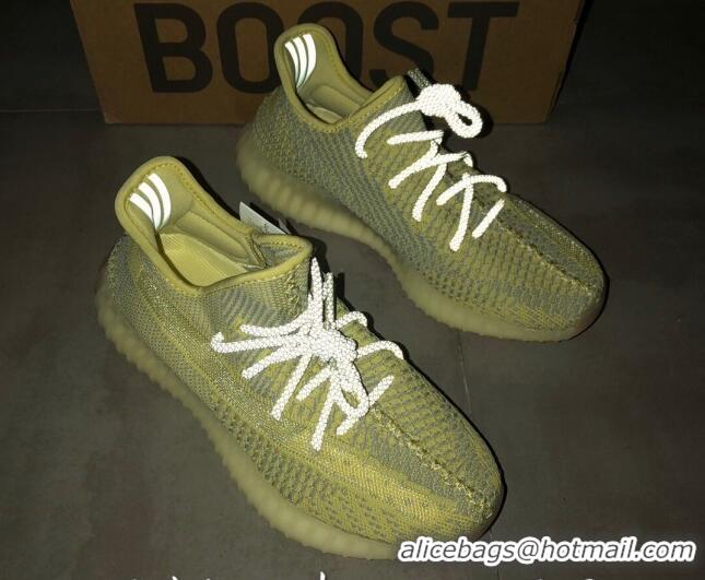 Unique Style Adidas Yeezy Boost 350 V2 Sneakers ' Antlian Static' Yellow 042039