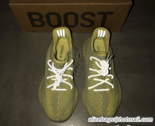 Unique Style Adidas Yeezy Boost 350 V2 Sneakers ' Antlian Static' Yellow 042039