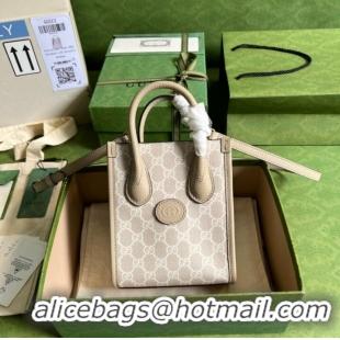 Good Product Gucci Mini tote bag with Interlocking G 671623 Beige