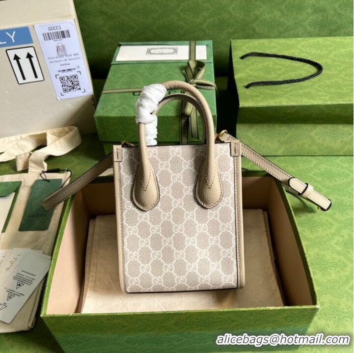 Good Product Gucci Mini tote bag with Interlocking G 671623 Beige