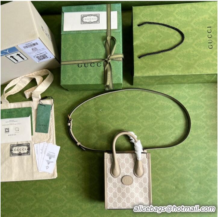 Good Product Gucci Mini tote bag with Interlocking G 671623 Beige