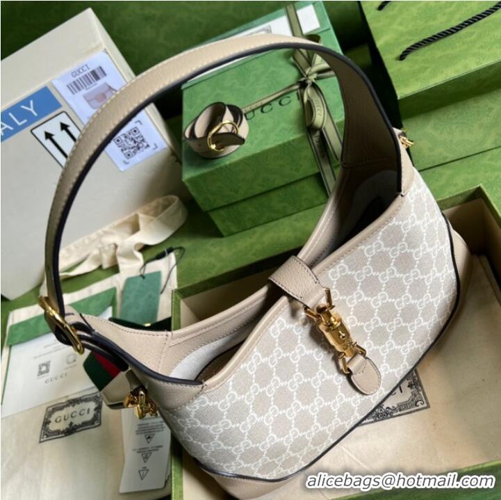 Affordable Price Gucci Jackie 1961 small GG shoulder bag 678843 Beige