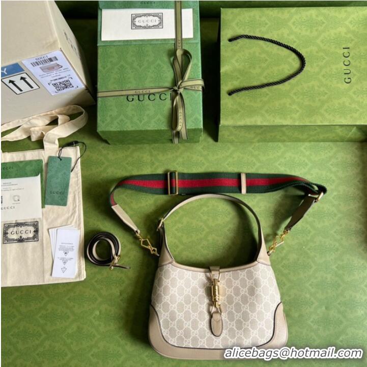 Affordable Price Gucci Jackie 1961 small GG shoulder bag 678843 Beige