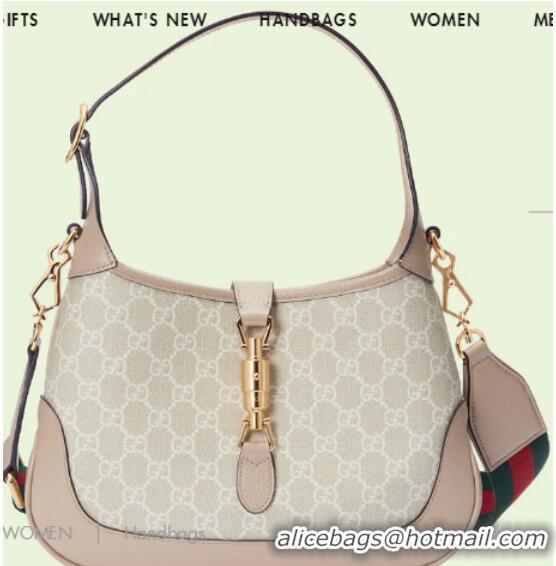 Affordable Price Gucci Jackie 1961 small GG shoulder bag 678843 Beige